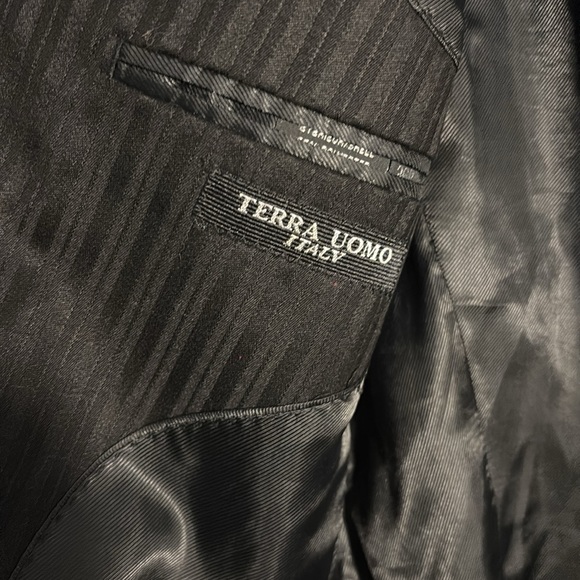 Terra Uomo • Made in Italy •Classic Men's Black pinstripe suit jacket 36R - Picture 8 of 10